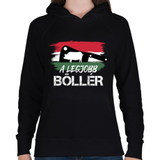 PRINTFASHION A legjobb böllér - Női kapucnis pulóver - Fekete