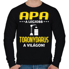 PRINTFASHION A legjobb darus apa - Férfi pulóver - Fekete