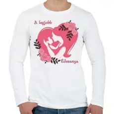 PRINTFASHION A legjobb édesanya - Férfi hosszú ujjú póló - Fehér