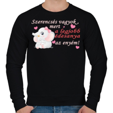 PRINTFASHION A legjobb édesanya! - Férfi pulóver - Fekete