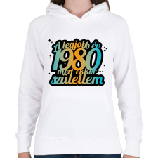 PRINTFASHION A legjobb év, mert - Évszámmal - Női kapucnis pulóver - Fehér női pulóver, kardigán