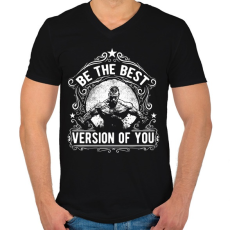 PRINTFASHION A legjobb formád - férfi - Férfi V-nyakú póló - Fekete