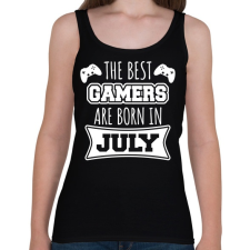 PRINTFASHION A legjobb gamerek júliusban születtek - Női atléta - Fekete női trikó