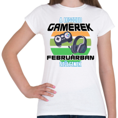 PRINTFASHION A legjobb Gamerek  - Női póló - Fehér