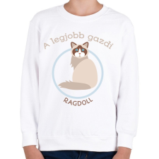 PRINTFASHION A legjobb gazdi - Ragdoll - Gyerek pulóver - Fehér gyerek pulóver, kardigán