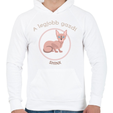 PRINTFASHION A legjobb gazdi - Shinx - Férfi kapucnis pulóver - Fehér női pulóver, kardigán