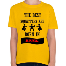 PRINTFASHION A legjobb guggolók áprilisban születnek - Gyerek póló - Sárga gyerek póló