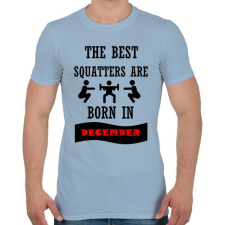 PRINTFASHION A legjobb guggolók decemberben születnek - Férfi póló - Világoskék férfi póló