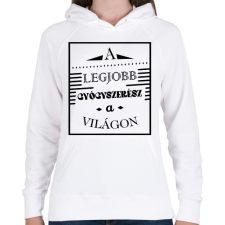 PRINTFASHION A legjobb gyógyszerész - Női kapucnis pulóver - Fehér női pulóver, kardigán