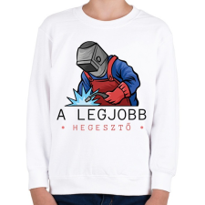 PRINTFASHION A legjobb hegesztő - Gyerek pulóver - Fehér gyerek pulóver, kardigán