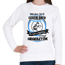 PRINTFASHION A legjobb hegesztő - Női pulóver - Fehér