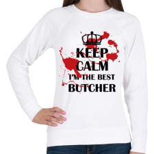 PRINTFASHION A legjobb hentes vagyok - Női pulóver - Fehér női pulóver, kardigán