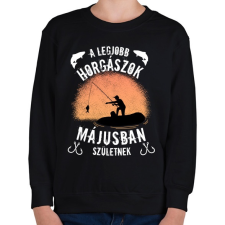 PRINTFASHION a legjobb horgászok - Gyerek pulóver - Fekete gyerek pulóver, kardigán