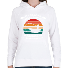 PRINTFASHION A legjobb horgászok márciusban születnek - Női kapucnis pulóver - Fehér női pulóver, kardigán