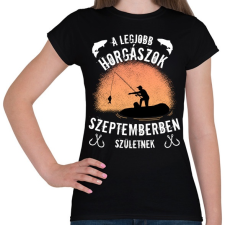 PRINTFASHION a legjobb horgászok - Női póló - Fekete női póló