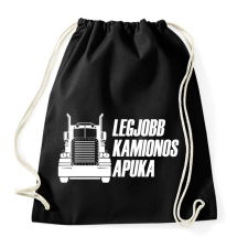 PRINTFASHION A legjobb kamionos apuka - Sportzsák, Tornazsák - Fekete tornazsák