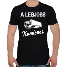 PRINTFASHION A legjobb kamionos - Férfi póló - Fekete