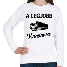 PRINTFASHION A legjobb kamionos - Női pulóver - Fehér