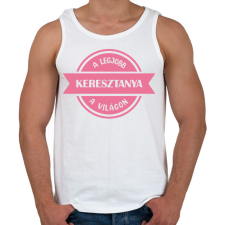 PRINTFASHION A legjobb keresztanya a világon - Férfi atléta - Fehér atléta, trikó