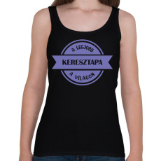 PRINTFASHION A legjobb keresztapa a világon - Női atléta - Fekete