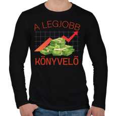 PRINTFASHION A legjobb könyvelő - Férfi hosszú ujjú póló - Fekete