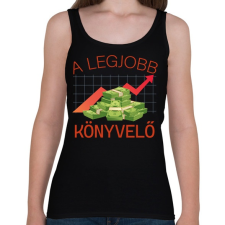 PRINTFASHION A legjobb könyvelő - Női atléta - Fekete női trikó