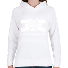 PRINTFASHION A legjobb kűműves - Női kapucnis pulóver - Fehér