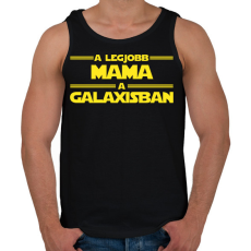 PRINTFASHION A legjobb mama a galaxisban - Férfi atléta - Fekete
