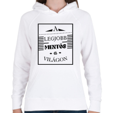 PRINTFASHION A legjobb mentős - Női kapucnis pulóver - Fehér női pulóver, kardigán