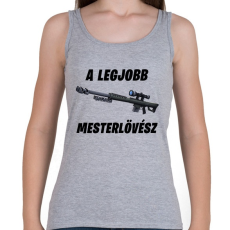 PRINTFASHION A legjobb mesterlövész - Fortnite (Fekete) - Női atléta - Sport szürke