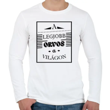 PRINTFASHION A legjobb orvos - Férfi hosszú ujjú póló - Fehér férfi póló