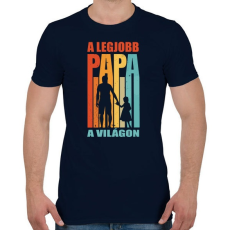 PRINTFASHION A legjobb papa a világon - Férfi póló - Sötétkék