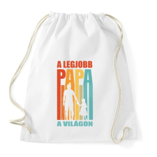 PRINTFASHION A legjobb papa a világon - Sportzsák, Tornazsák - Fehér tornazsák