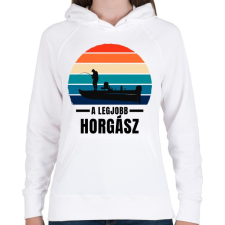 PRINTFASHION A legjobb pecás - Női kapucnis pulóver - Fehér női pulóver, kardigán