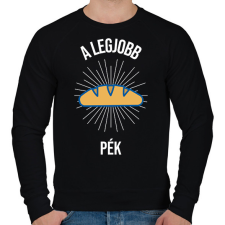 PRINTFASHION A legjobb pék - Férfi pulóver - Fekete férfi pulóver, kardigán
