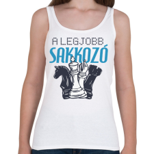PRINTFASHION A legjobb sakkozó - Női atléta - Fehér női trikó