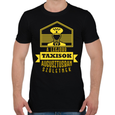 PRINTFASHION A legjobb taxisok - Hónappal - Férfi póló - Fekete férfi póló