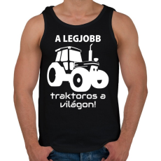 PRINTFASHION A legjobb traktoros a világon! - Férfi atléta - Fekete