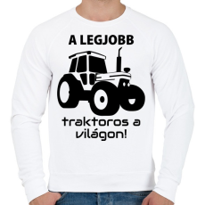 PRINTFASHION A legjobb traktoros a világon! - Férfi pulóver - Fehér