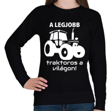 PRINTFASHION A legjobb traktoros a világon! - Női pulóver - Fekete