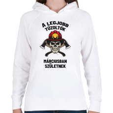 PRINTFASHION A legjobb tűzoltók - Női kapucnis pulóver - Fehér