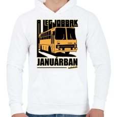 PRINTFASHION A Legjobbak - Férfi kapucnis pulóver - Fehér