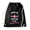 PRINTFASHION A legjobbak lesznek légiutas-kísérők - Sportzsák, Tornazsák - Fekete