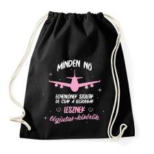 PRINTFASHION A legjobbak lesznek légiutas-kísérők - Sportzsák, Tornazsák - Fekete tornazsák