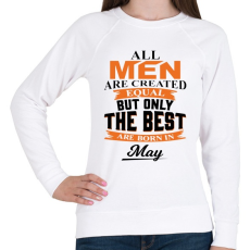 PRINTFASHION A legjobbak Májusban születtek! - Női pulóver - Fehér