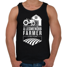 PRINTFASHION A legmenőbb farmer - Férfi atléta - Fekete