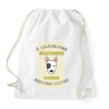 PRINTFASHION A legnagyobb gazdi - Bullterrier - hónappal - Sportzsák, Tornazsák - Fehér