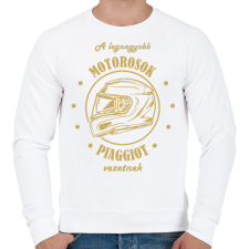 PRINTFASHION A legnagyobb motorosok - Piaggio - Férfi pulóver - Fehér férfi pulóver, kardigán
