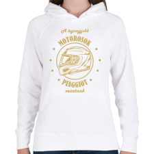 PRINTFASHION A legnagyobb motorosok - Piaggio - Női kapucnis pulóver - Fehér női pulóver, kardigán
