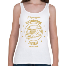 PRINTFASHION A legnagyobb motorosok - Suzuki - Női atléta - Fehér női trikó